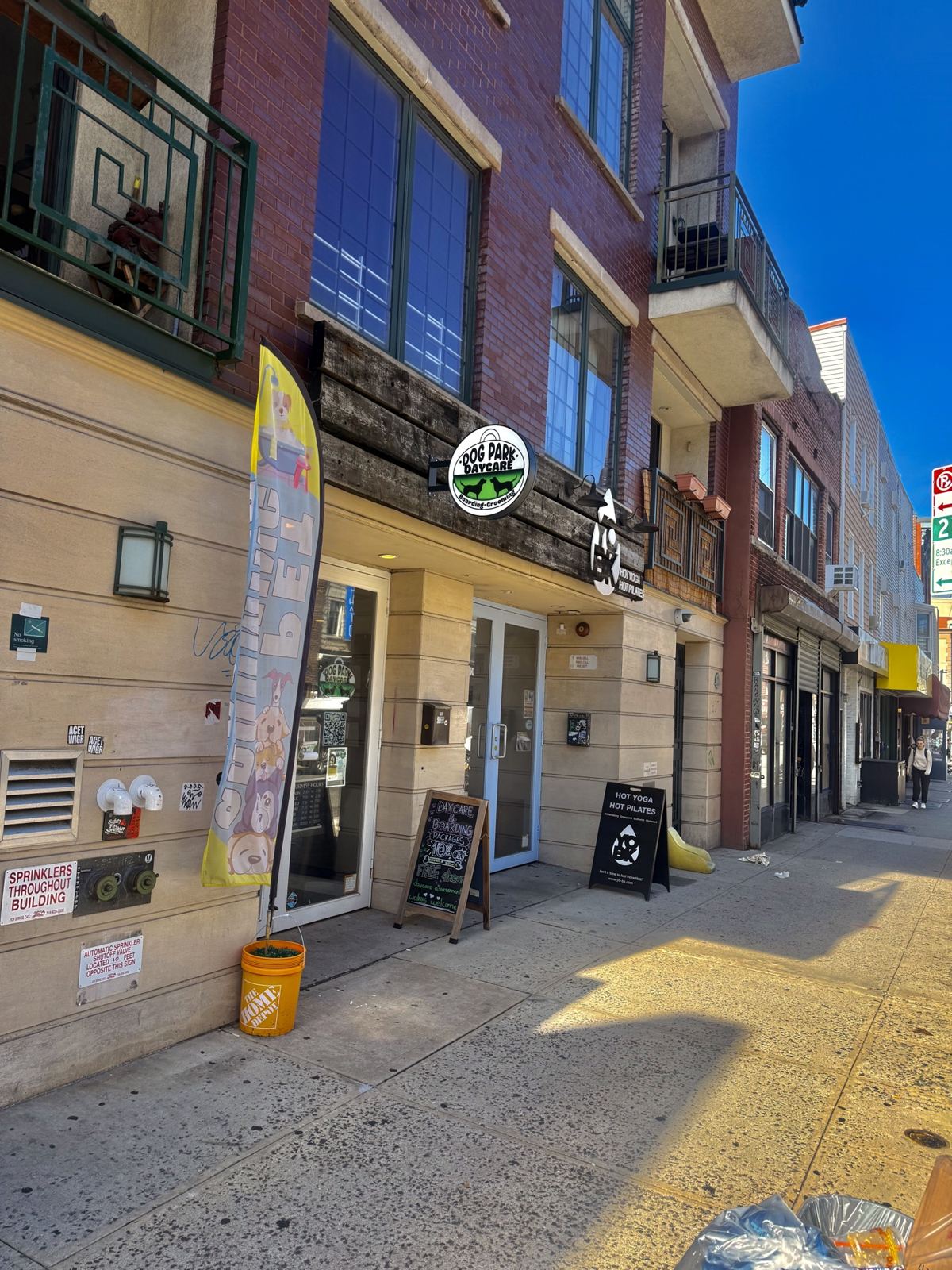 Dog Park Day Care storefront at 605 Manhattan Ave